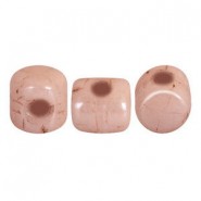 Les perles par Puca® Minos Perlen Opaque light rose ceramic look 03000/14494